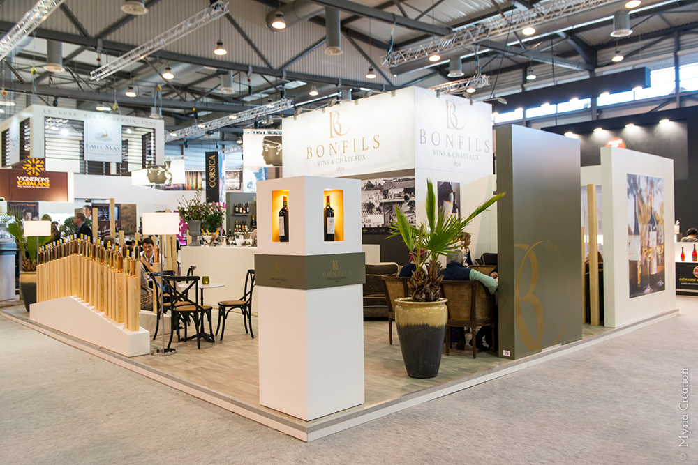 création stand d'exposition, stand design bordeaux, Prowein, Vinisud, Vinexpo, Sirha, Sial, Bordeaux, Paris, Lyon, Montpellier