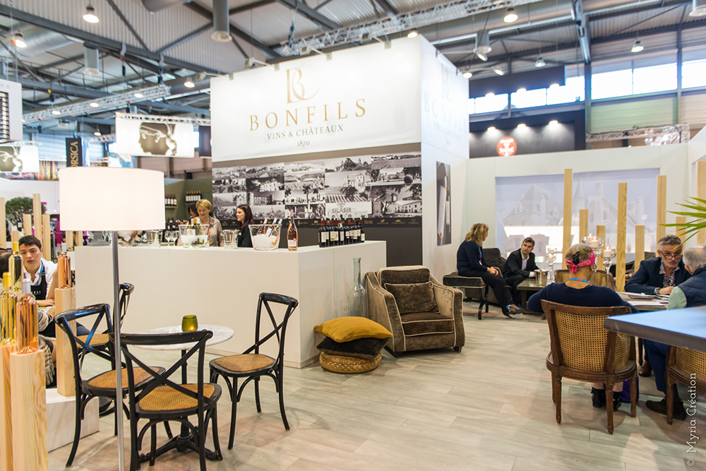 création stand d'exposition, Prowein, Vinisud, Vinexpo, Sirha, Sial, Bordeaux, Paris, Lyon, Montpellier