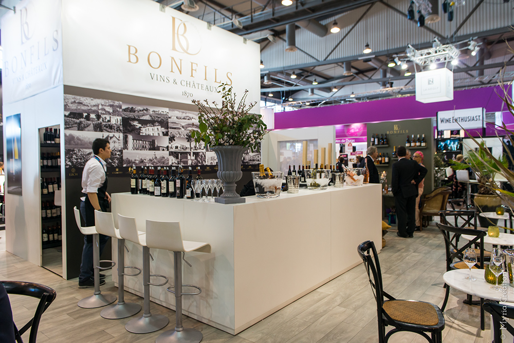 création stand d'exposition, ,Prowein, Vinisud, Vinexpo, Sirha, Sial, Bordeaux, Paris, Lyon, Montpellier