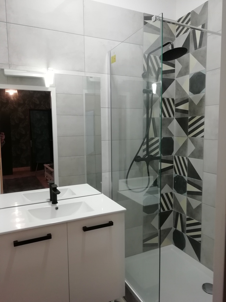 Salle d’eau aménagée pour colocation