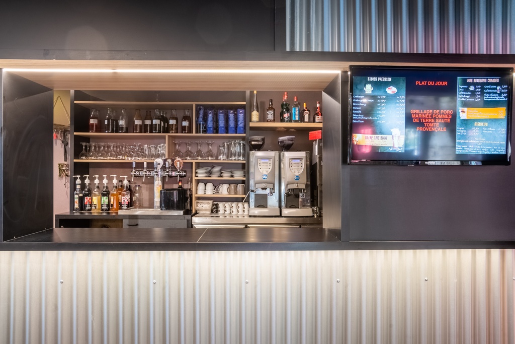 comptoir bar industriel