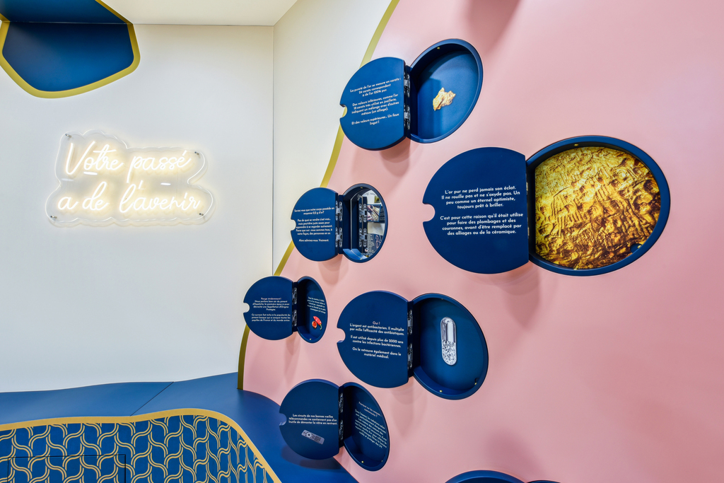 Mobilier d’agencement sur mesure inspiré d’une présentation muséale
